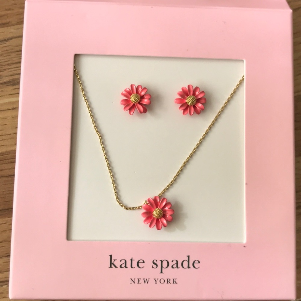 Kate Spade Into The Bloom necklace + earrings set